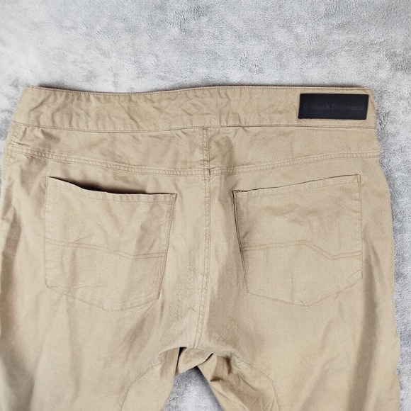Black Diamond Pants Men's M Brown Belted Cotton Blend Climbing Hiking Camping - Picture 7 of 16